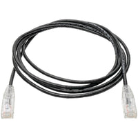 Eaton N201-S07-BK 7Ft CAT6 Snagless Slim UTP Ethernet Gigabit RJ45 Cable Black