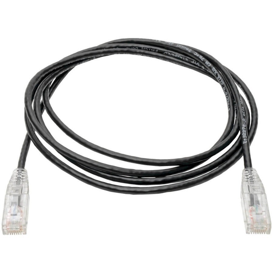 Eaton N201-S07-BK 7Ft CAT6 Snagless Slim UTP Ethernet Gigabit RJ45 Cable Black