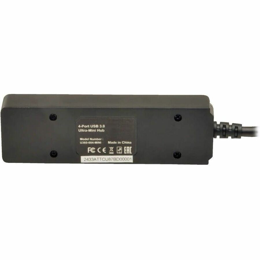 Eaton U222-004-MINI 6" 4 Port Portable USB 3.0 Type A Hub Black