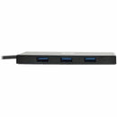 Eaton U360-004-SLIM 6" 4-Port Ultra Slim Portable USB 3 Type A Hub Gray