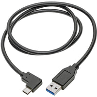 Eaton U428-003-CRA 3Ft USB 3.2 USB-C to USB-A M/M Thunderbolt 3 Right-Angle