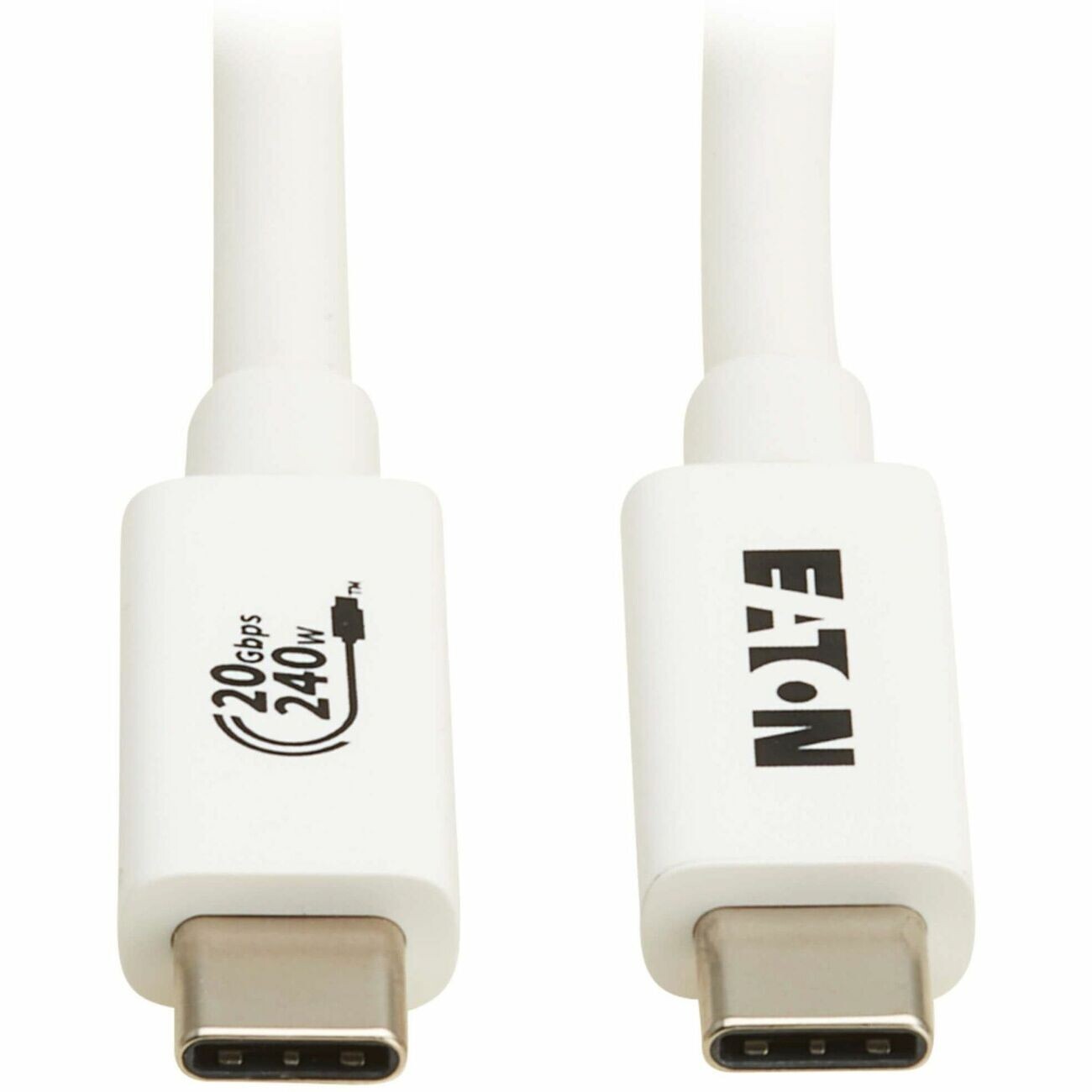 Eaton U521-1P0M-WH20G 6.6Ft USB4 20Gbps M/M 4K 240W PD Charging Cable White