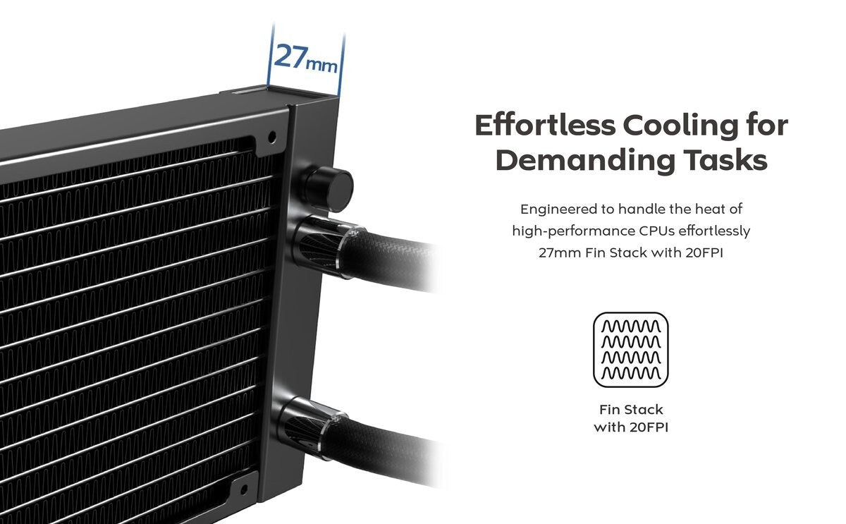 Montech HYPERFLOW SILENT 240 BLACK HyperFlow Silent 240 3100RPM ARGB-free LGA115