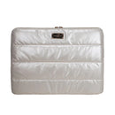 Sandy Lisa SLCPT-SLWT-15 16" Cape Town Notebook Sleeve Puffy Bag White Chrome