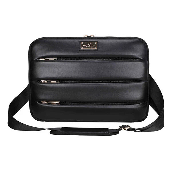 Sandy Lisa SLLJA-WIBK-15 14" LaJolla WorkInSleeve Notebook Bag w Pad Strap Black