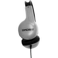 KOSS 196784 UR10 4Ft Over the Head Stereo Headphones 3.5mm Wired Silver Black