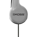 KOSS 196784 UR10 4Ft Over the Head Stereo Headphones 3.5mm Wired Silver Black