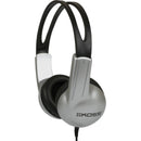 KOSS 196990 UR10 4Ft Over the Head Stereo Headphones 3.5mm Wired Silver Black