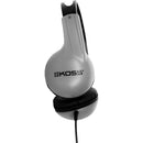KOSS 196990 UR10 4Ft Over the Head Stereo Headphones 3.5mm Wired Silver Black