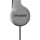 KOSS 196990 UR10 4Ft Over the Head Stereo Headphones 3.5mm Wired Silver Black