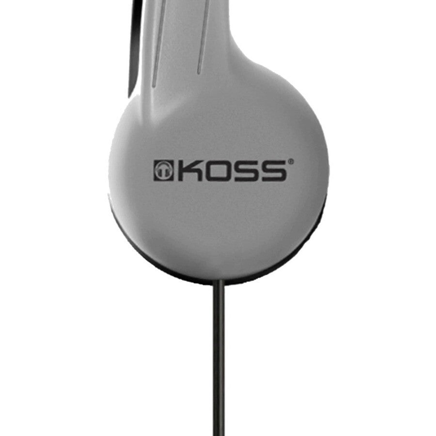 KOSS 196990 UR10 4Ft Over the Head Stereo Headphones 3.5mm Wired Silver Black