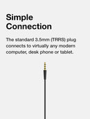 KOSS 197360.101 ED1TCi 4Ft Stereo Over Head Headset w Mic on Cable 3.5mm Black