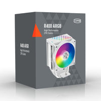 PCCOOLER R400 ARGB WH CPS CPU Air Cooler, 4 Heat pipes, vivified minimal fashion