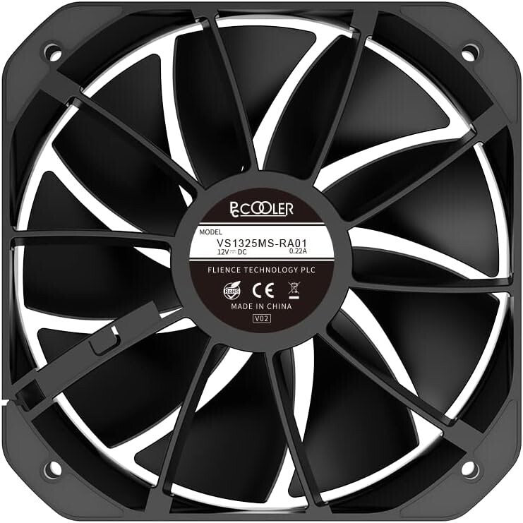 PCCOOLER K6 BK K6BK High Performance CPU Cooler Aluminum 130 mm Luxury Black