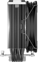 PCCOOLER K6 BK K6BK High Performance CPU Cooler Aluminum 130 mm Luxury Black