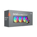 PCCOOLER DA360 PRO ARGB BK CPU Liquid Cooler, 360mm AIO Water Cooling with 120mm