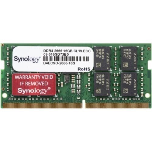 Synology D4ECSO-2666-16G 16GB DDR4 SDRAM Memory Module for NAS Server - SoDIMM