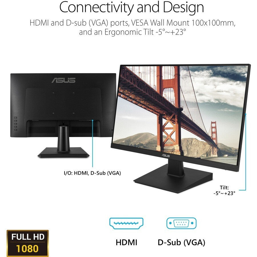 Asus VA27EHE 27" Class Full HD Gaming LCD Monitor 16:9 - Adaptive Sync - 250 Nit