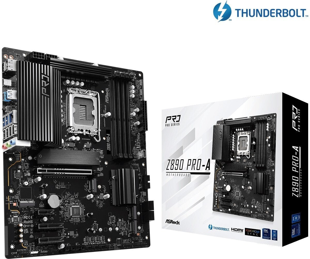 ASRock Z890 PRO-A LGA1851RL-ILM/ Intel Z890/ DDR5/ SATA3/ USB 3.2/ M.2/ ATX MB