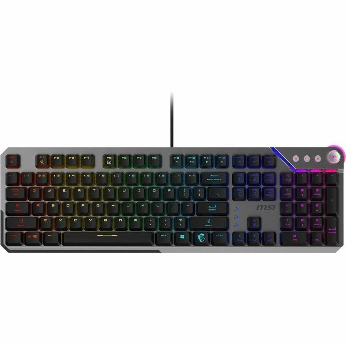 MSI STRIKE600 STRIKE 600 SILENT Gaming 104-Key Keyboard USB RGB LED Mech Black