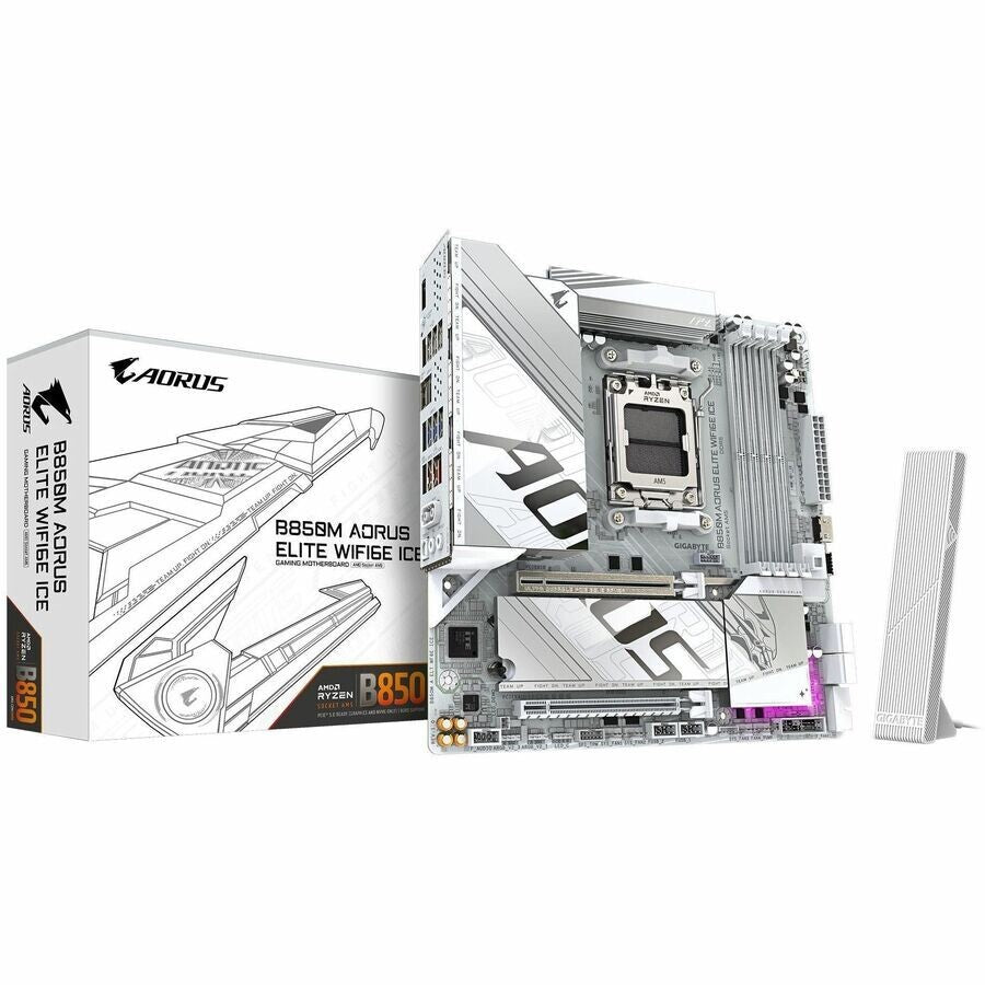 Gigabyte B850M AORUS ELITE WIFI6E ICE Gaming Desktop Motherboard AMD B850 - AM5