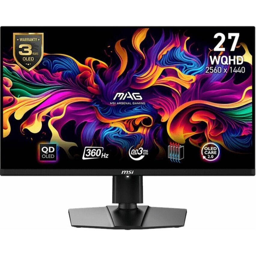 MSI MAG271QPXQDOLED MAG 271QPX 27" WQHD OLED Monitor 16:9 2560x1440 250N HDI- DP