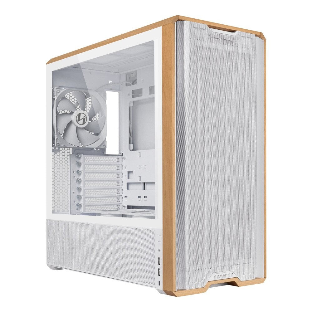 Lian Li LAN217W LANCOOL 217 Genuine Walnut Wood Computer Case, Mid-Tower ATX PC