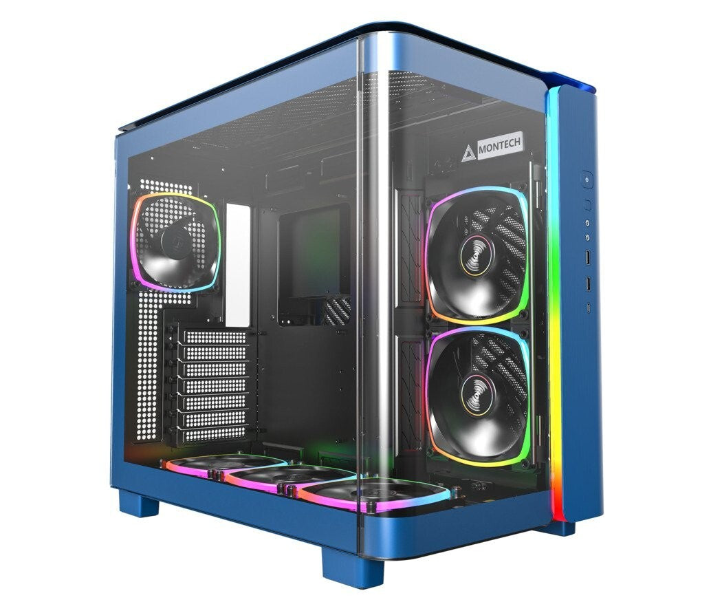 MONTECH KING 95 PRO (BU).US KING 95 PRO PRUSSIAN BLUE Dual-Chamber ATX Mid-Tower