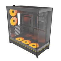 MONTECH HS02PB HS02 PRO, ATX Mid-Tower PC Case, Gaming PC, High-Airflow, 5x ARGB