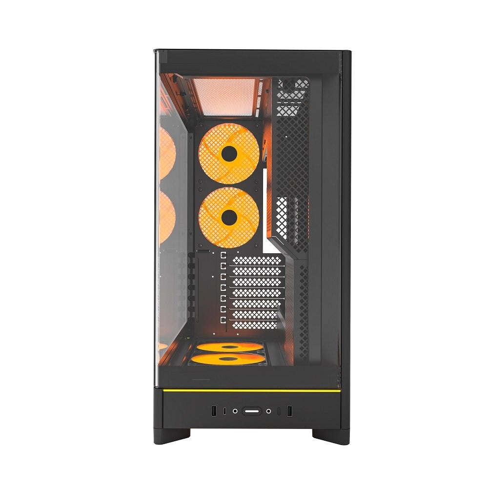 MONTECH HS02PB HS02 PRO, ATX Mid-Tower PC Case, Gaming PC, High-Airflow, 5x ARGB