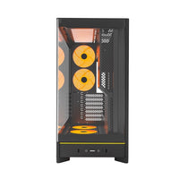 MONTECH HS02PB HS02 PRO, ATX Mid-Tower PC Case, Gaming PC, High-Airflow, 5x ARGB
