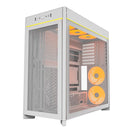 MONTECH HS01PW HS01 PRO, ATX Mid-Tower PC Case, Gaming PC, High-Airflow - White
