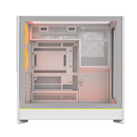 MONTECH HS01PW HS01 PRO, ATX Mid-Tower PC Case, Gaming PC, High-Airflow - White