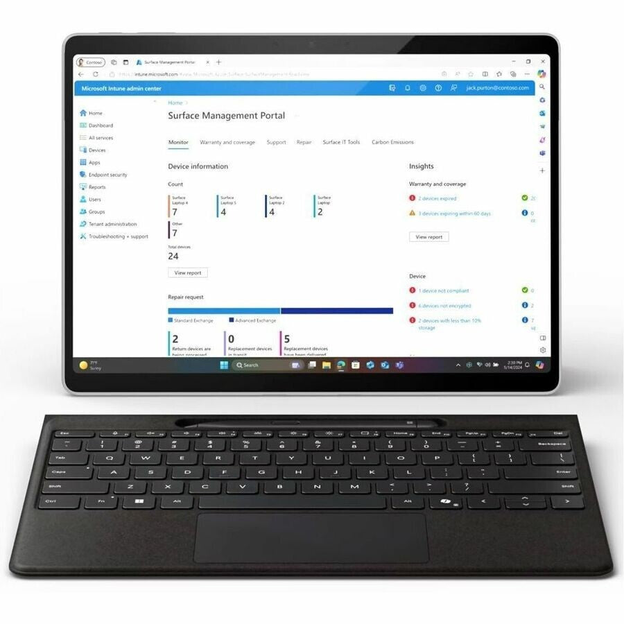 Microsoft EP2-20111 Surface Pro 11 Copilot+ vPro 13" 16G 256G 2880x1920 W11P PL