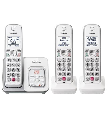 Panasonic KX-TGD833W 3 Handset DECT 6.0 Exp Cordless Phone