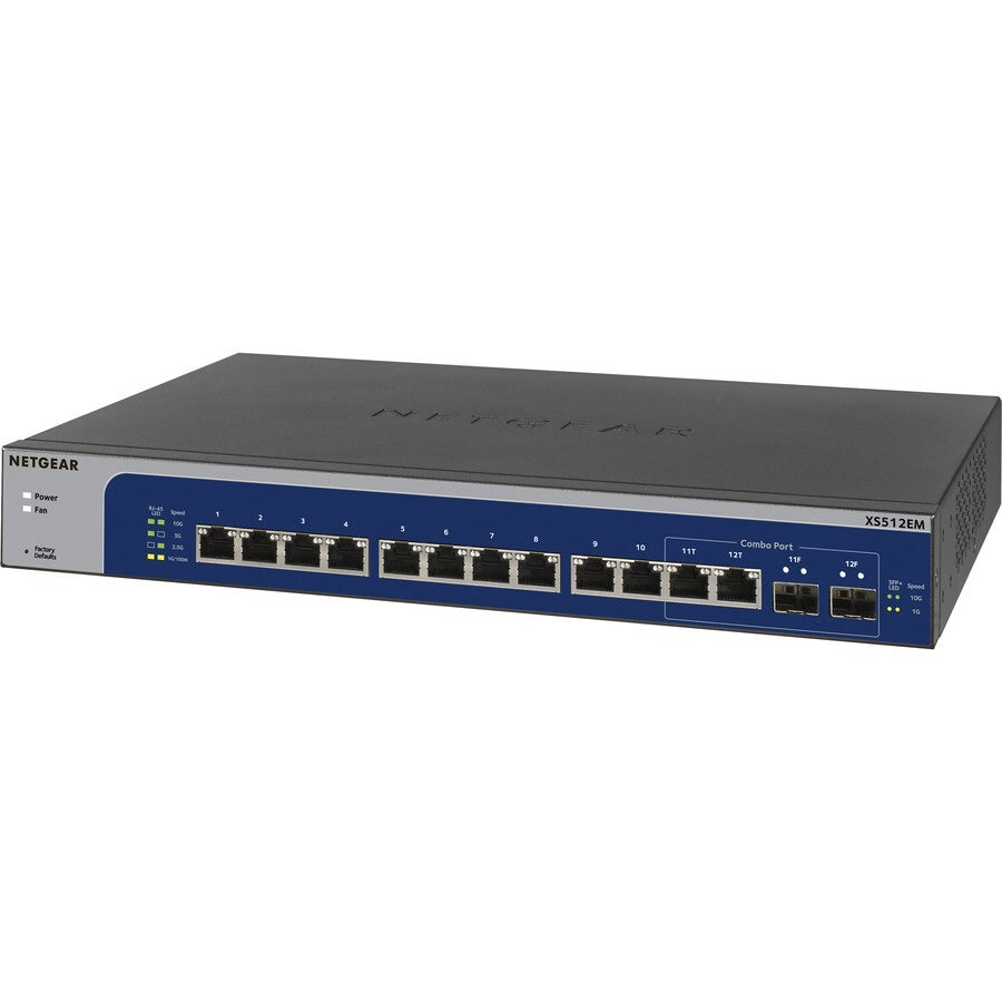 Netgear XS512EM-100NAS 12 Port 10G SFP+ Ethernet Smart Managed Plus Switch