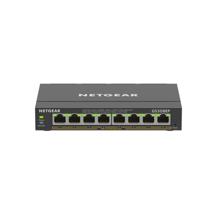 Netgear GS308EP-100NAS 8 Port Gigabit PoE+ SmartManaged Plus Ethernet Switch