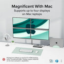 Plugable TBT-6950PD Thunderbolt 4 Docking Station Quad Monitor 100W Charging