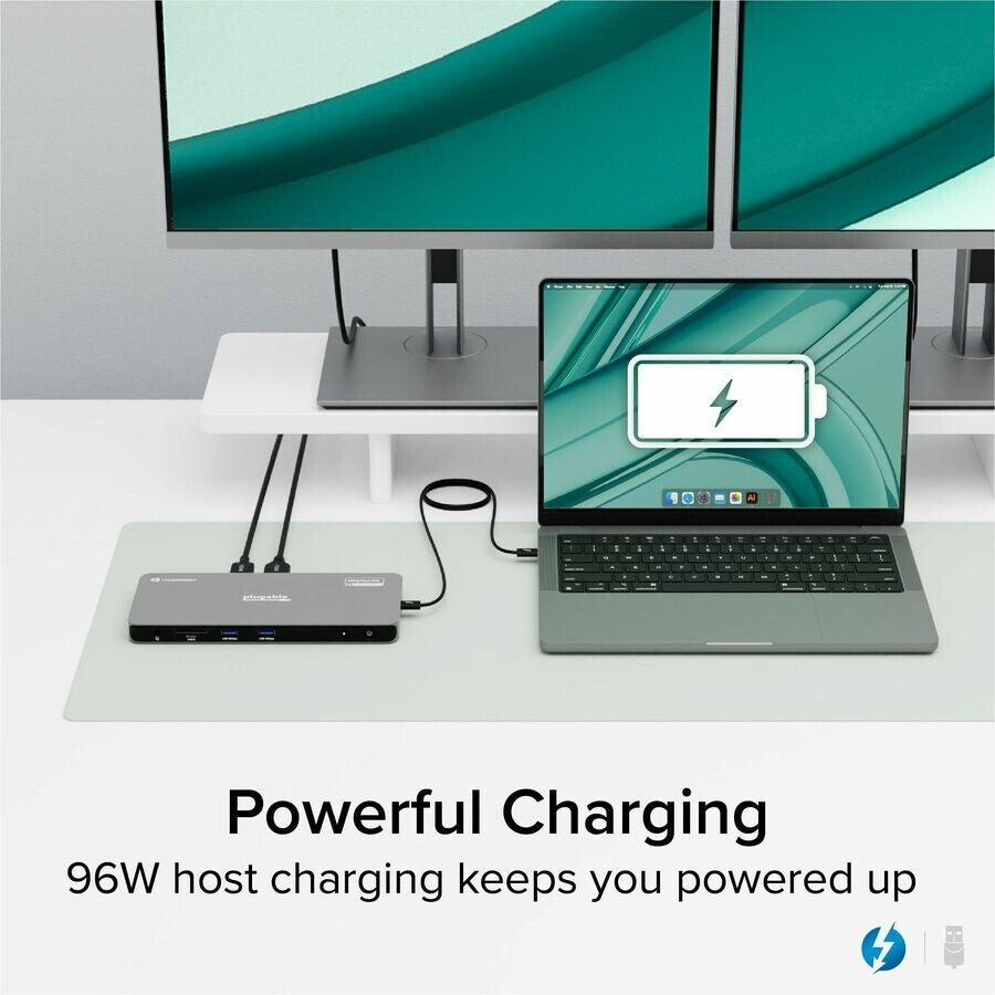 Plugable TBT-6950PD Thunderbolt 4 Docking Station Quad Monitor 100W Charging