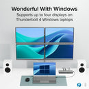 Plugable TBT-6950PD Thunderbolt 4 Docking Station Quad Monitor 100W Charging
