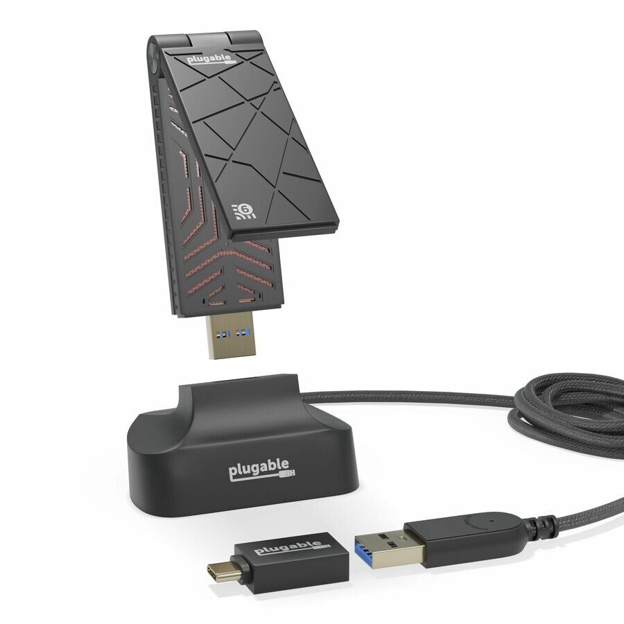Plugable USB-WIFIAX WiFi 6 USB WiFi Adapter 2.4GHz 5Ghz Dual Band Connection
