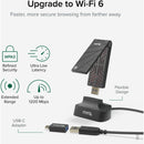 Plugable USB-WIFIAX WiFi 6 USB WiFi Adapter 2.4GHz 5Ghz Dual Band Connection