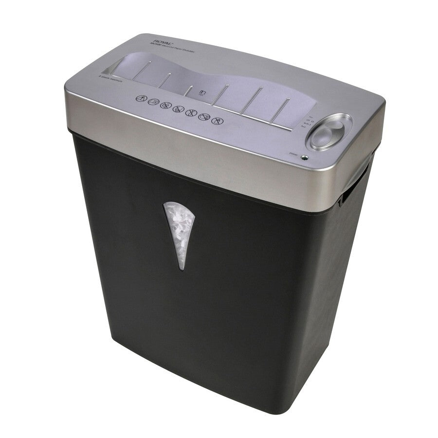 Royal 29366Y MC500 Shredder Black/Silver Micro Cut 5 Per Pass Paper/CC