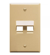 ICC ICC-IC107DA2IV FACEPLATE- ANGLED- 1-GANG- 2-PORT- IVORY