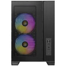 ANTEC FLUX M MicroATX PC Case 6x120mm Fans ARGB PWM USB-C 360mm Glass Temp Black