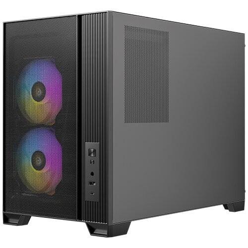 ANTEC FLUX M MicroATX PC Case 6x120mm Fans ARGB PWM USB-C 360mm Glass Temp Black