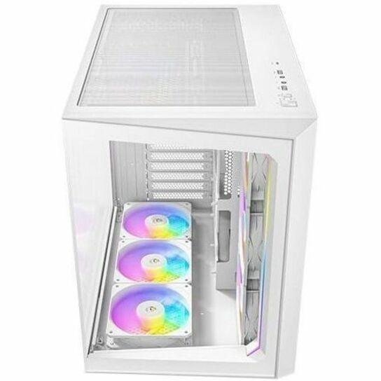 ANTEC C5 ARGB White Mid-Tower Desktop PC Case ATX Dual Chamber 7x Fan USB-C