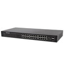 Intellinet 560917 24-Port Managed Gigabit Switch 2 SFP Rackmount SNMP VLAN QoS