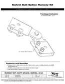 ICC ICCMSLESSK Swivel Butt Splice Runway Kit xLadder Rack Joiner Black 2pk/Order
