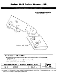 ICC ICCMSLESSK Swivel Butt Splice Runway Kit xLadder Rack Joiner Black 2pk/Order